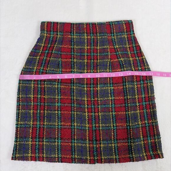 Rampage Plaid Tweed Vest & Skirt Size Medium Vintage Preppy Benefits Charity - Picture 10 of 16